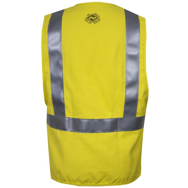 Dual Hazard FR Hi-Vis Deluxe Road Vest - Type R Class 2 in Hi-Vis Yellow